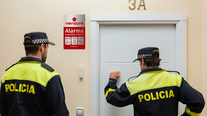 Policía llega a vivienda tras aviso de alarma Securitas Direct con verificación por imagen
